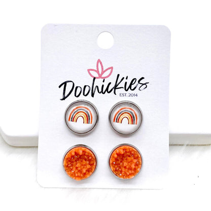 12mm Boho Bliss Duos -Boho Earrings by Doohickies Wholesale