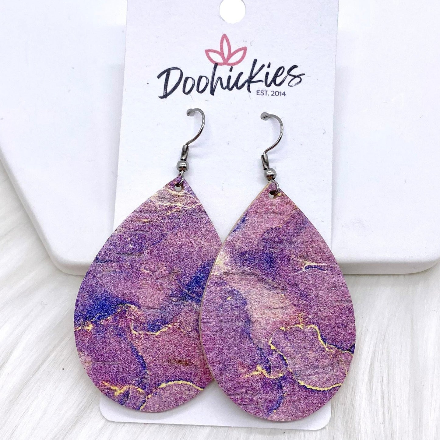 2" Color Me Beautiful Mini Collection (cork) -Earrings by Doohickies Wholesale