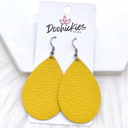 2" Daisy Mini Collection (Leather)- Earrings by Doohickies Wholesale