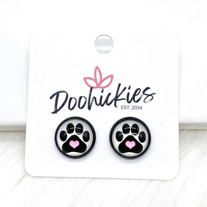 12mm Puppy Love Singles -Earrings by Doohickies Wholesale