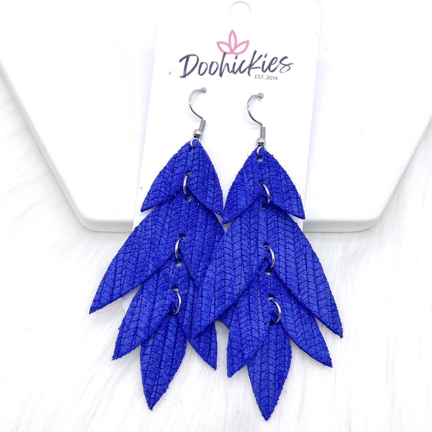 3" Cha-Cha Lilli Belles - Leather Earrings by Doohickies Wholesale