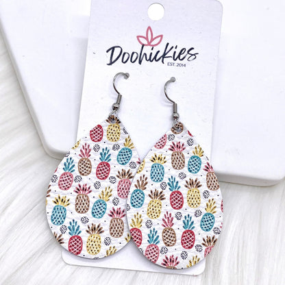 2" Pineapple Mini Collection -Summer Earrings by Doohickies Wholesale