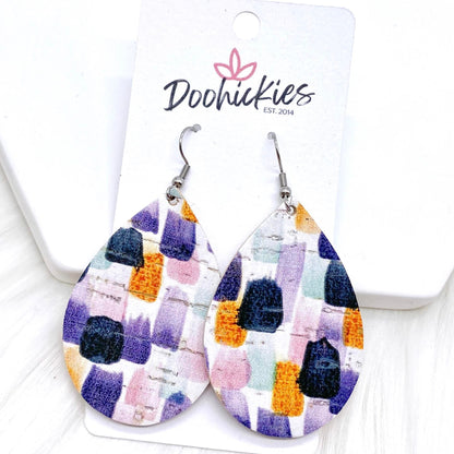 2" Color Me Beautiful Mini Collection (cork) -Earrings by Doohickies Wholesale