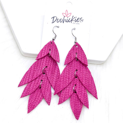 3" Cha-Cha Lilli Belles - Leather Earrings by Doohickies Wholesale