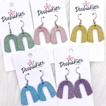 1.5" Lil' Aurora Shimmer Rainbows -Earrings by Doohickies Wholesale