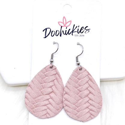 1.5" Pastel Braided Itty Bitties -Earrings by Doohickies Wholesale