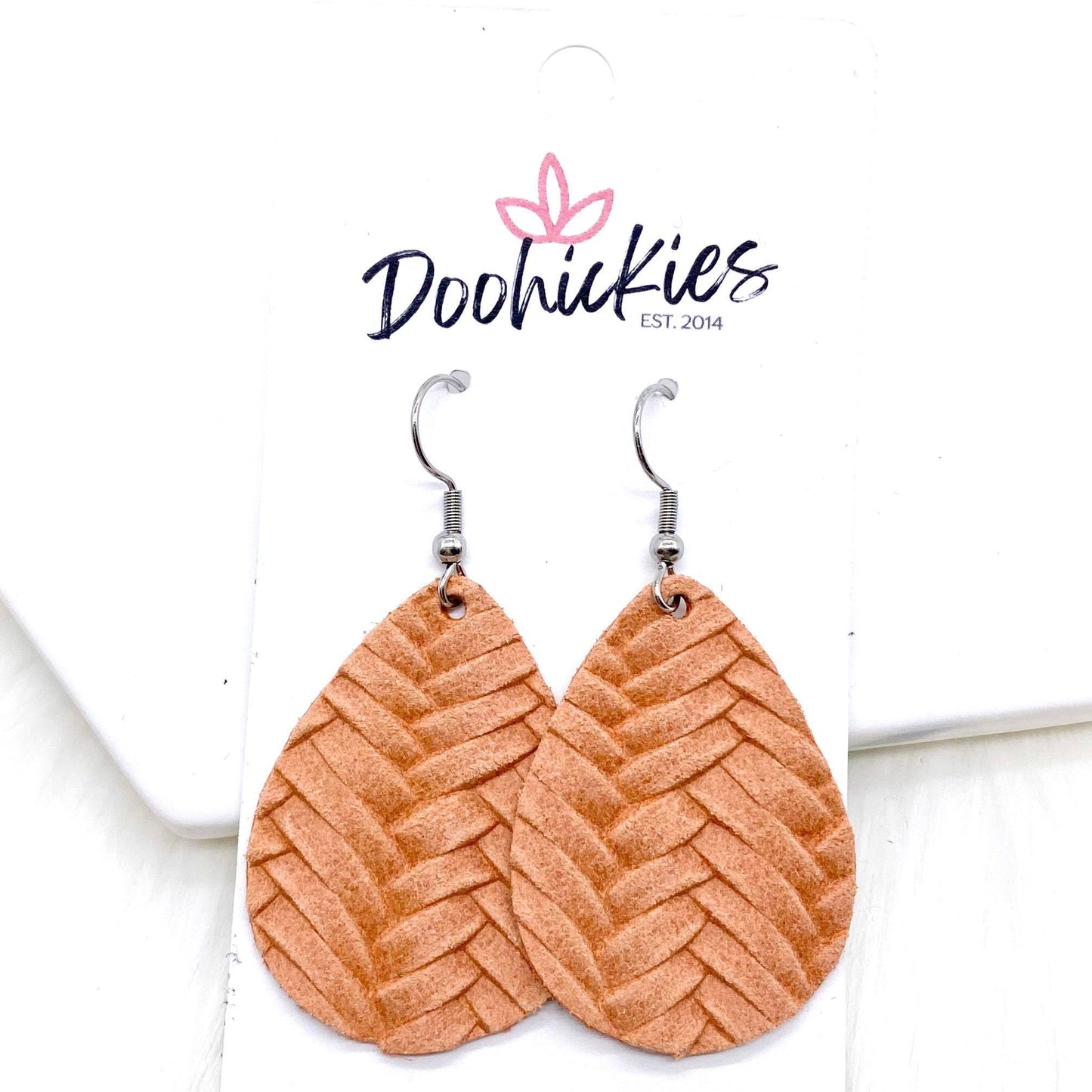 1.5" Pastel Braided Itty Bitties -Earrings by Doohickies Wholesale