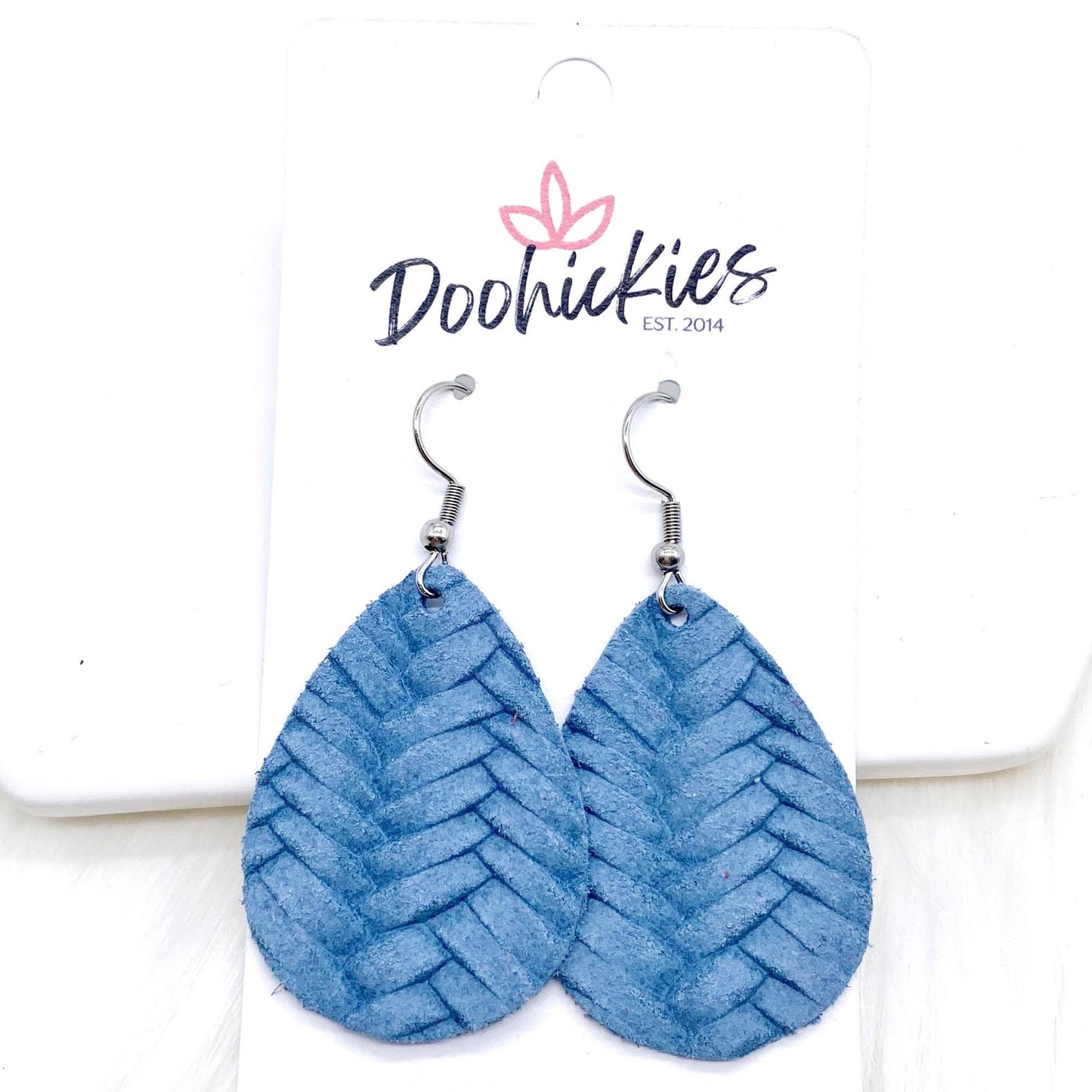 1.5" Pastel Braided Itty Bitties -Earrings by Doohickies Wholesale