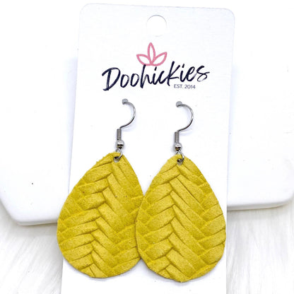 1.5" Bright Braided Itty Bitties -Summer Earrings by Doohickies Wholesale