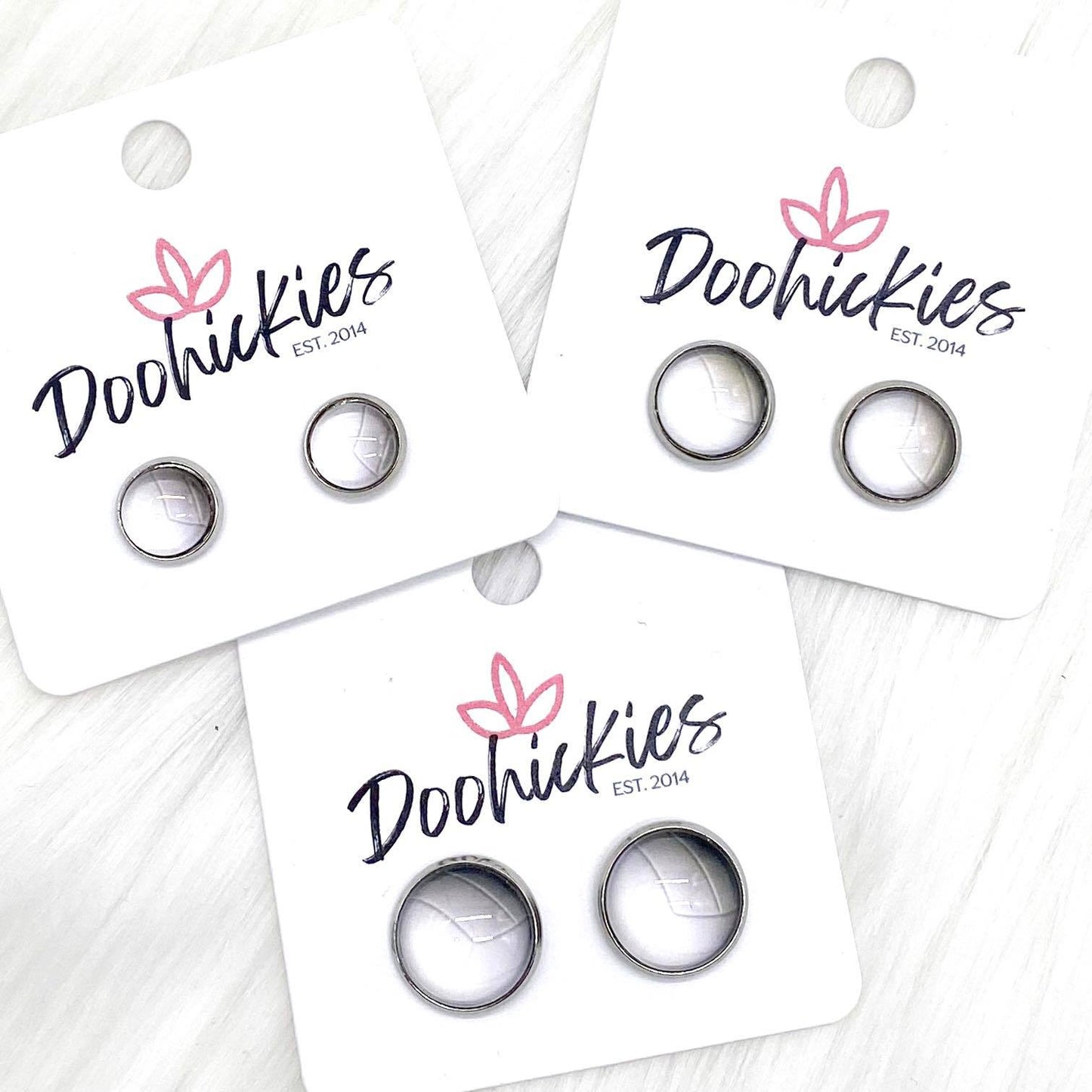 New Volleyball Singles in Stainless Steel Settings -Sports Earrings by Doohickies Wholesale