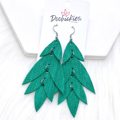 3" Cha-Cha Lilli Belles - Leather Earrings by Doohickies Wholesale