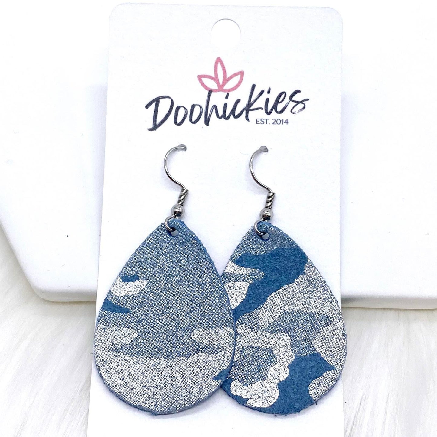 1.5" Camo Shimmer Itty Bitty Collection -Earrings by Doohickies Wholesale