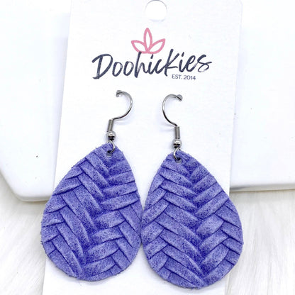 1.5" Pastel Braided Itty Bitties -Earrings by Doohickies Wholesale