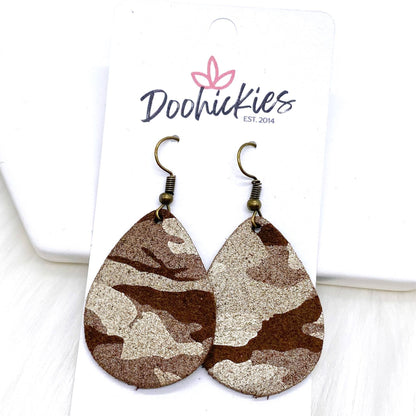 1.5" Camo Shimmer Itty Bitty Collection -Earrings by Doohickies Wholesale