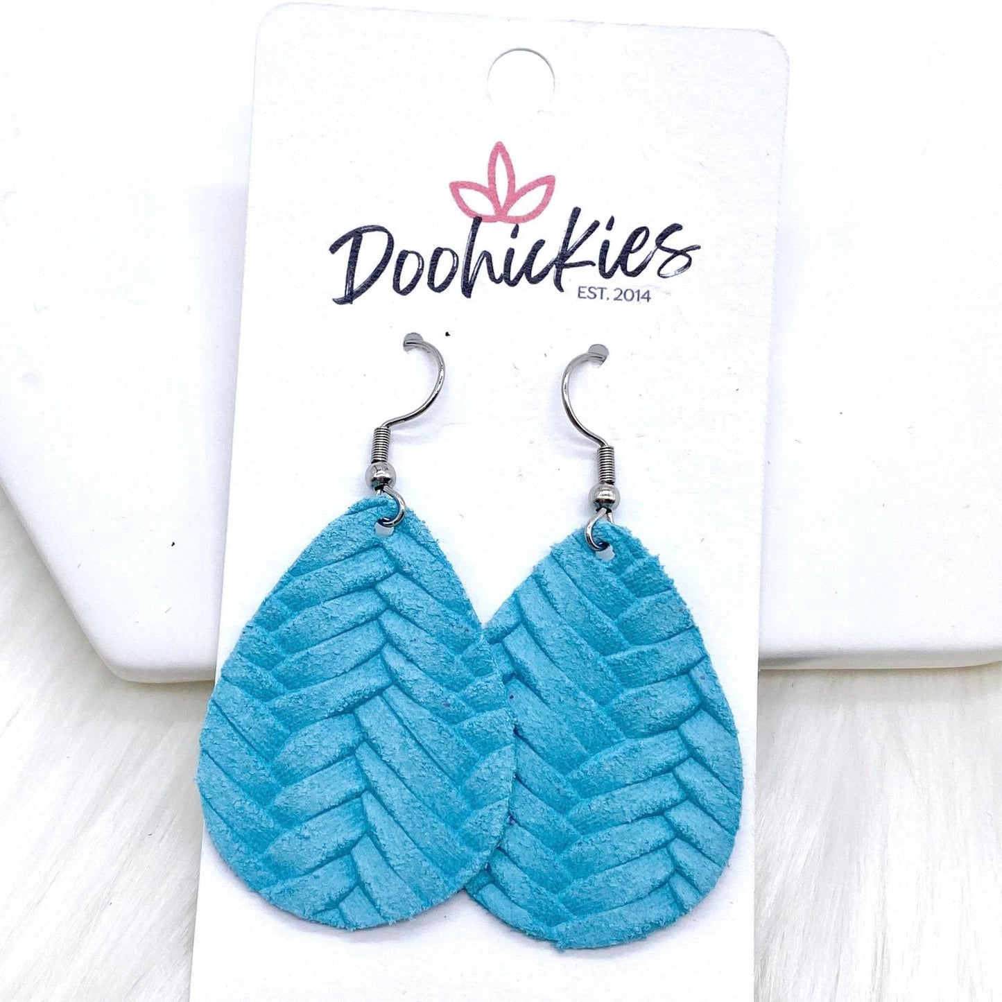 1.5" Bright Braided Itty Bitties -Summer Earrings by Doohickies Wholesale