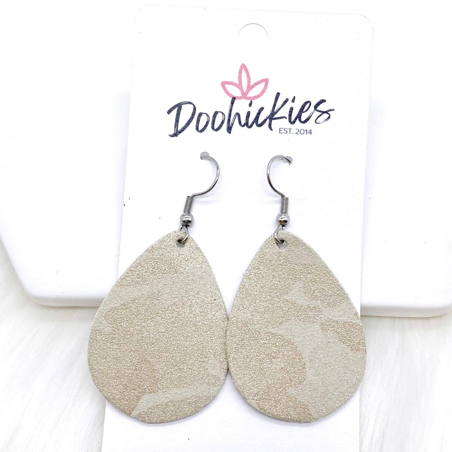 1.5" Camo Shimmer Itty Bitty Collection -Earrings by Doohickies Wholesale