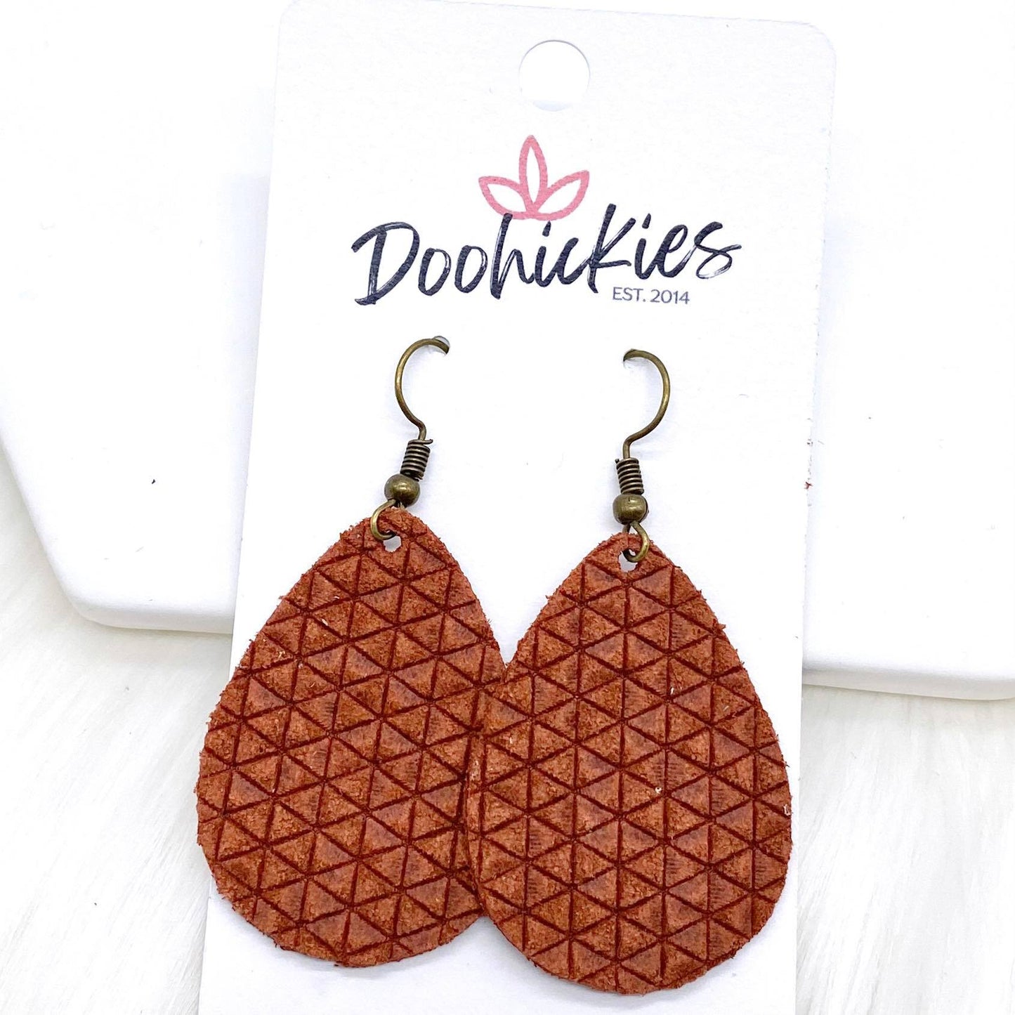 1.5" Tawny Leopard Mini Collection (Leather) -Earrings by Doohickies Wholesale