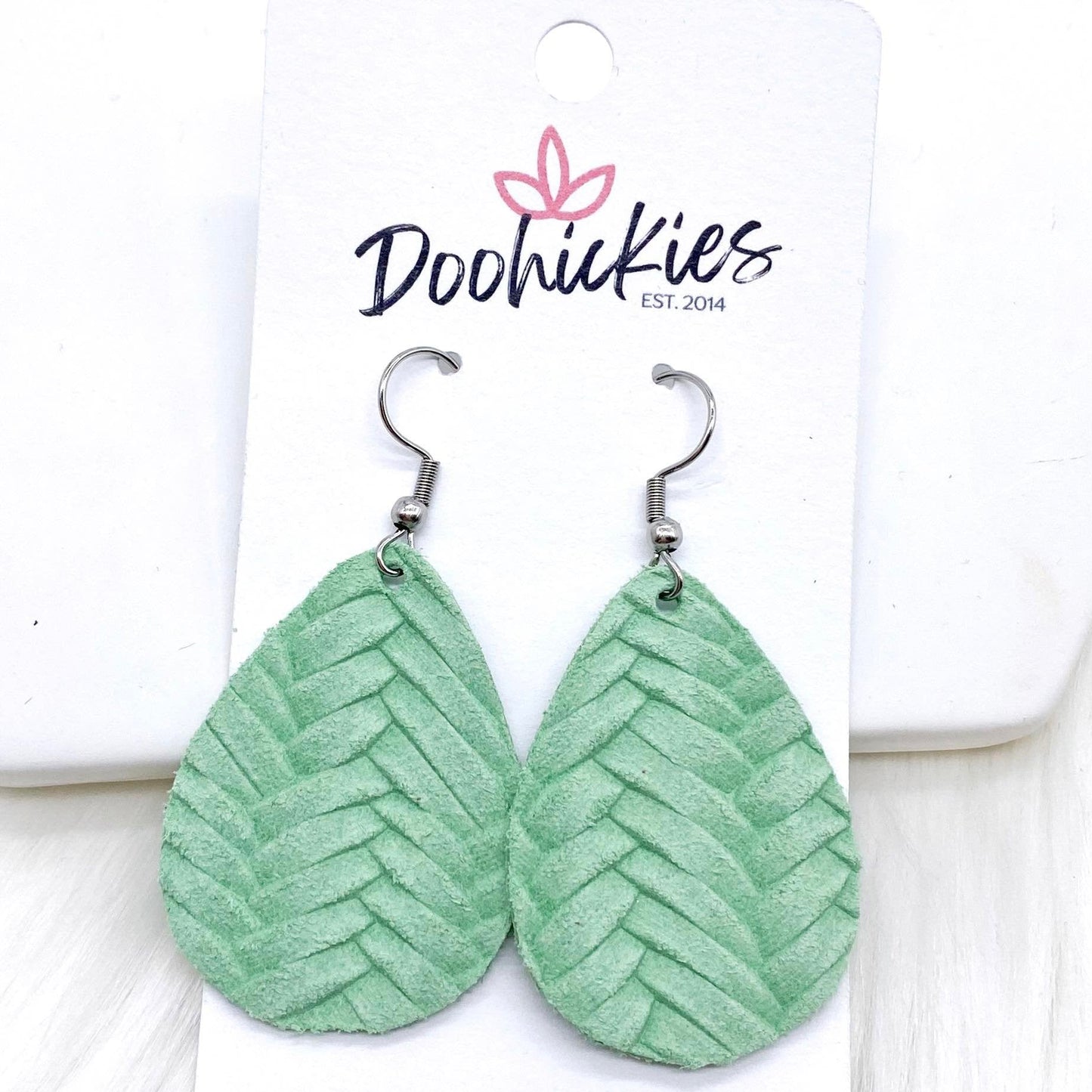 1.5" Pastel Braided Itty Bitties -Earrings by Doohickies Wholesale