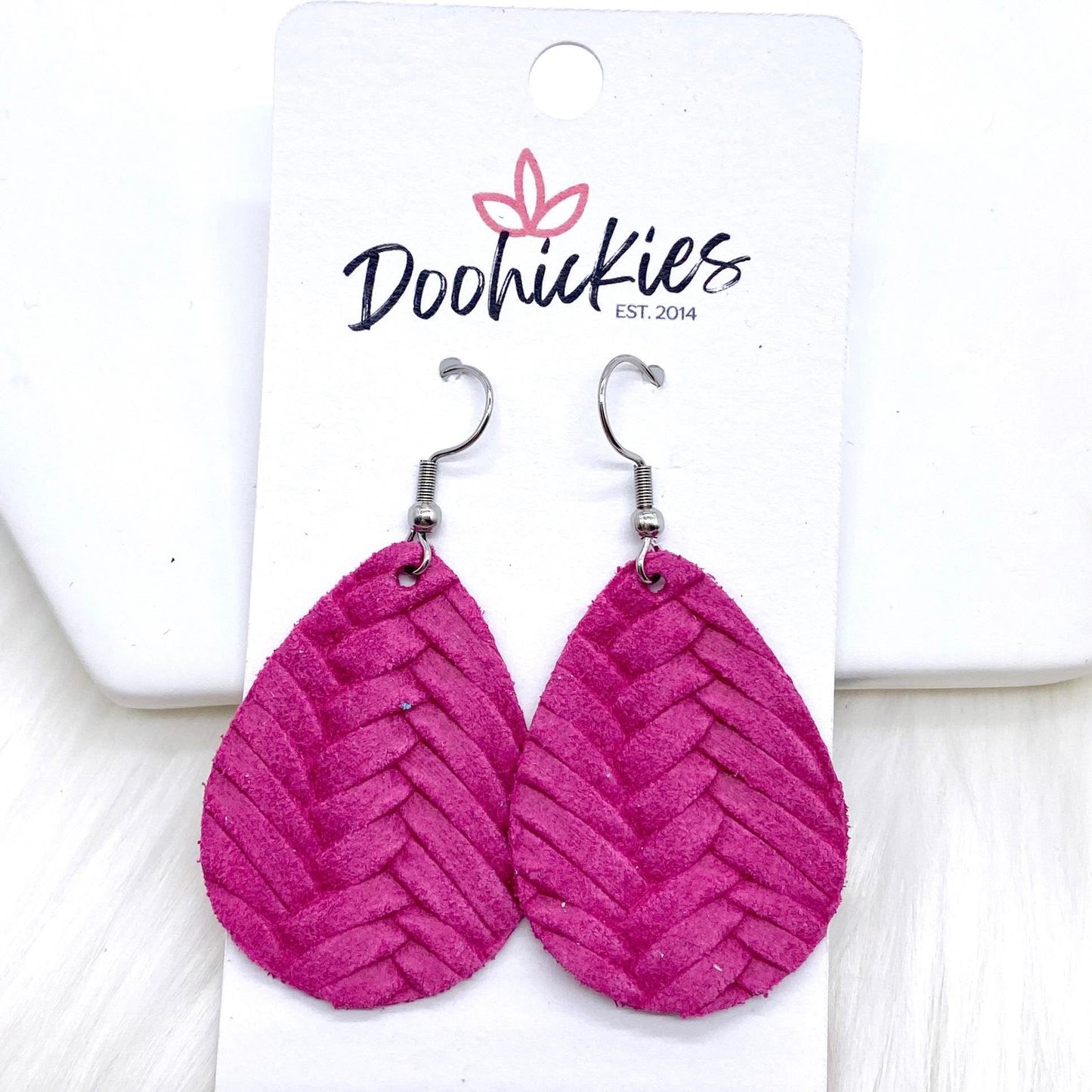 1.5" Bright Braided Itty Bitties -Summer Earrings by Doohickies Wholesale