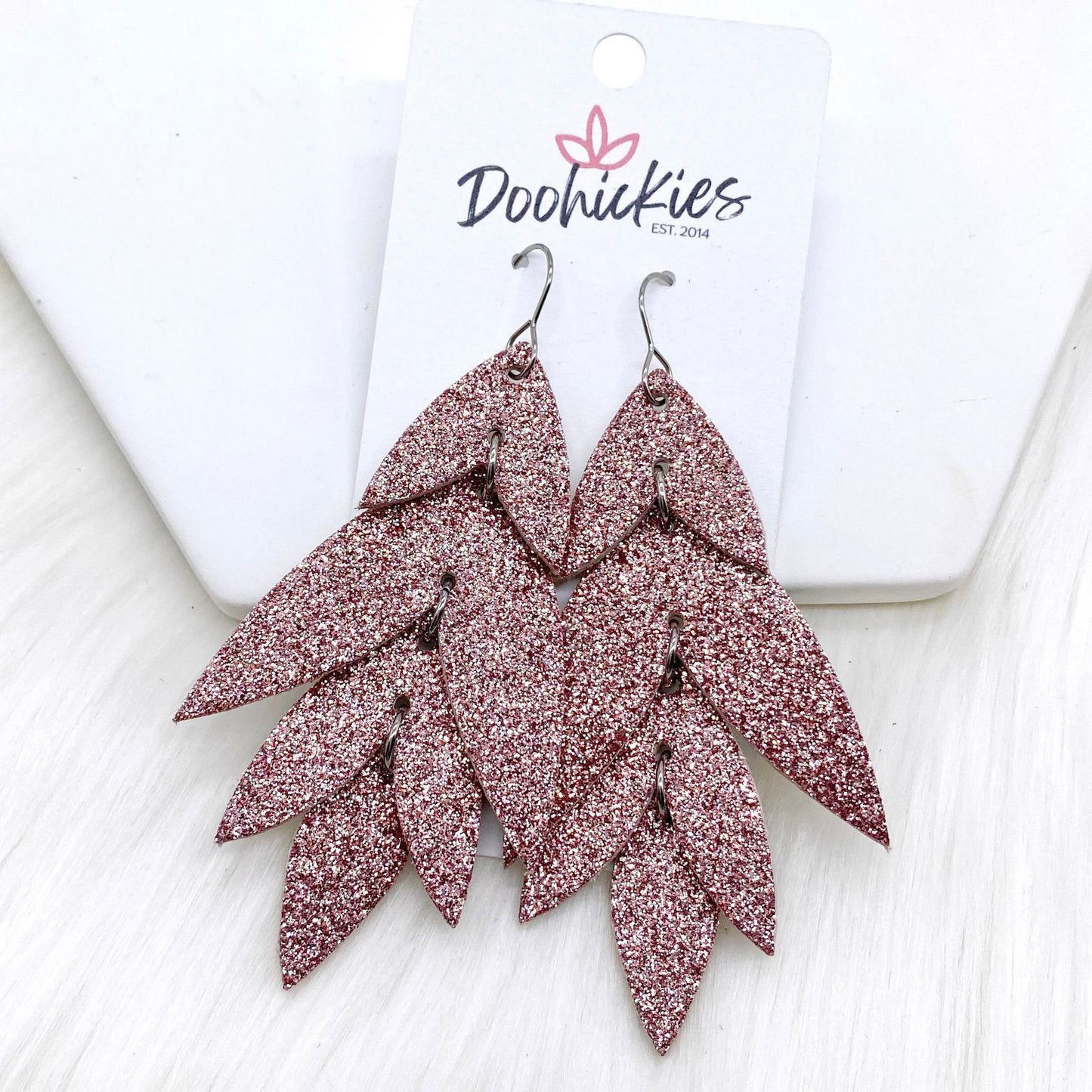 3" Blushing Beauty Lilli Belles - Cork Earrings by Doohickies Wholesale