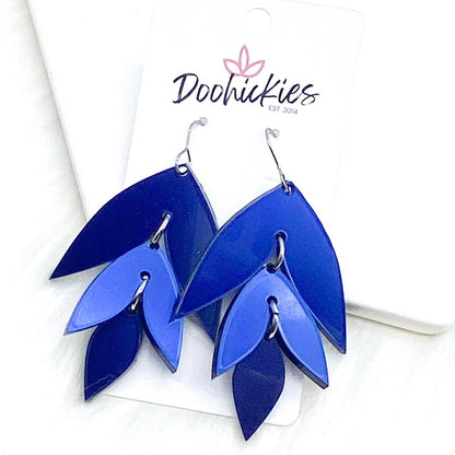 2.5" All-American Lilli Belle Patriotic Acrylics -Patriotic Earrings by Doohickies Wholesale