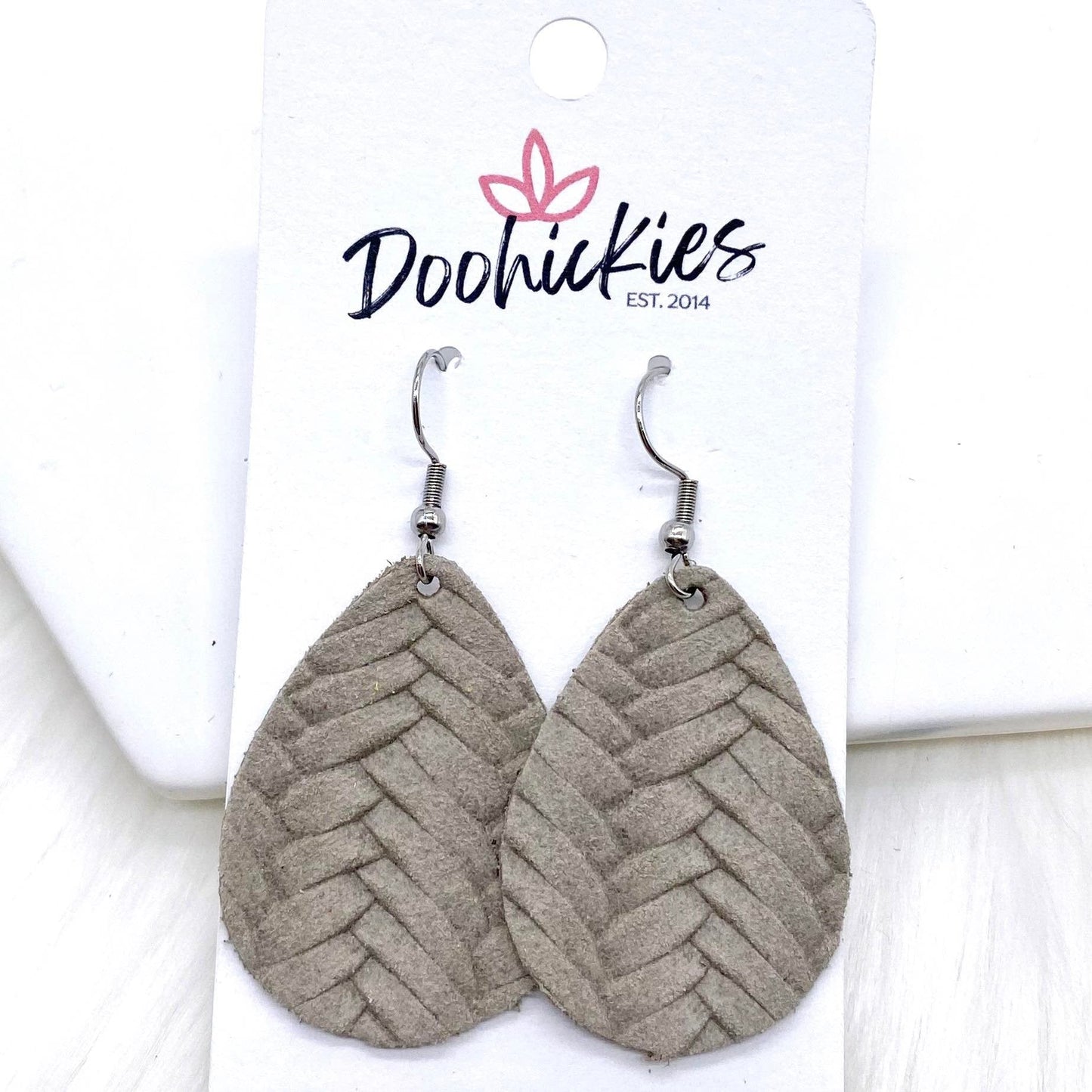 1.5" Pastel Braided Itty Bitties -Earrings by Doohickies Wholesale