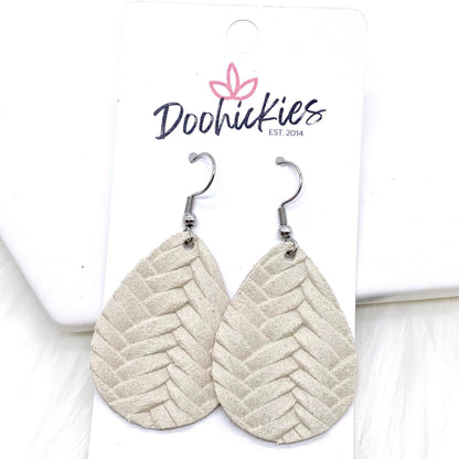 1.5" Pastel Braided Itty Bitties -Earrings by Doohickies Wholesale