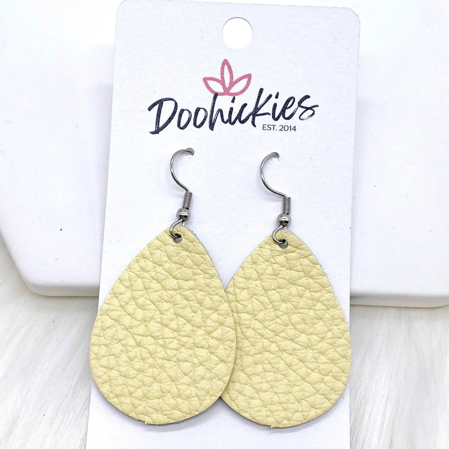 1.5" Watercolor Floral Mini Collection (Leather) -Earrings by Doohickies Wholesale