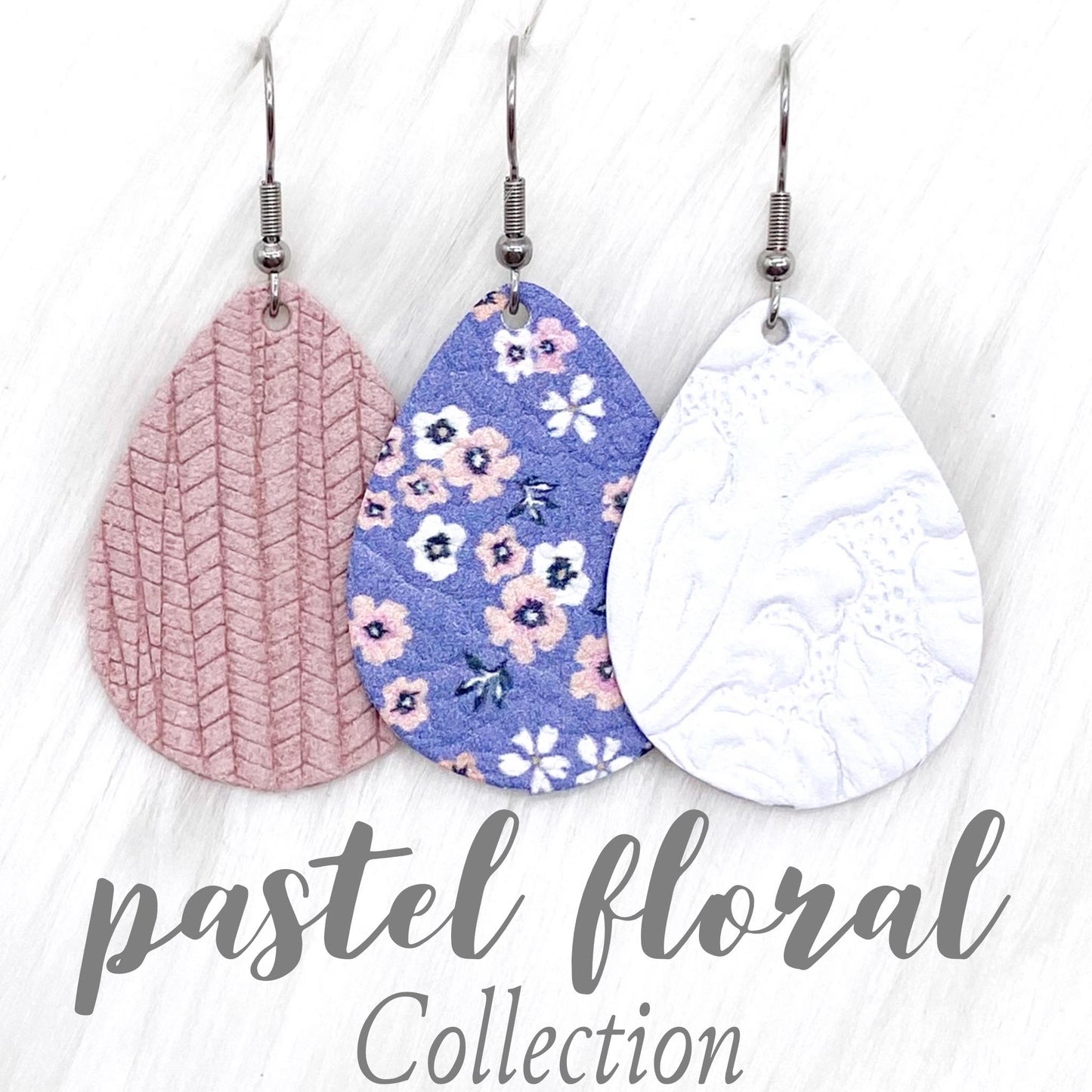 1.5" Pastel Floral Mini Collection -Earrings by Doohickies Wholesale