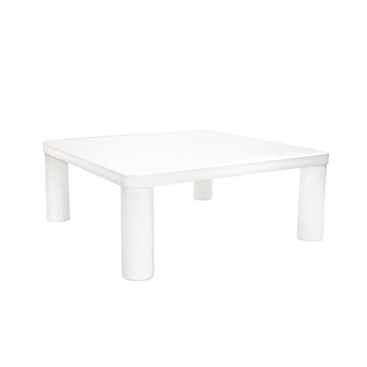 Modern Minimalist Cream White Coffee Table by Blak Hom