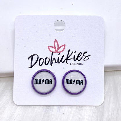 12mm Rainbow Mama Singles -Earrings by Doohickies Wholesale