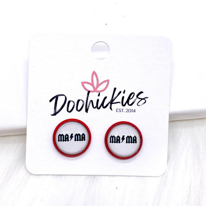 12mm Rainbow Mama Singles -Earrings by Doohickies Wholesale