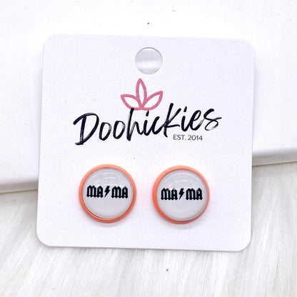 12mm Rainbow Mama Singles -Earrings by Doohickies Wholesale