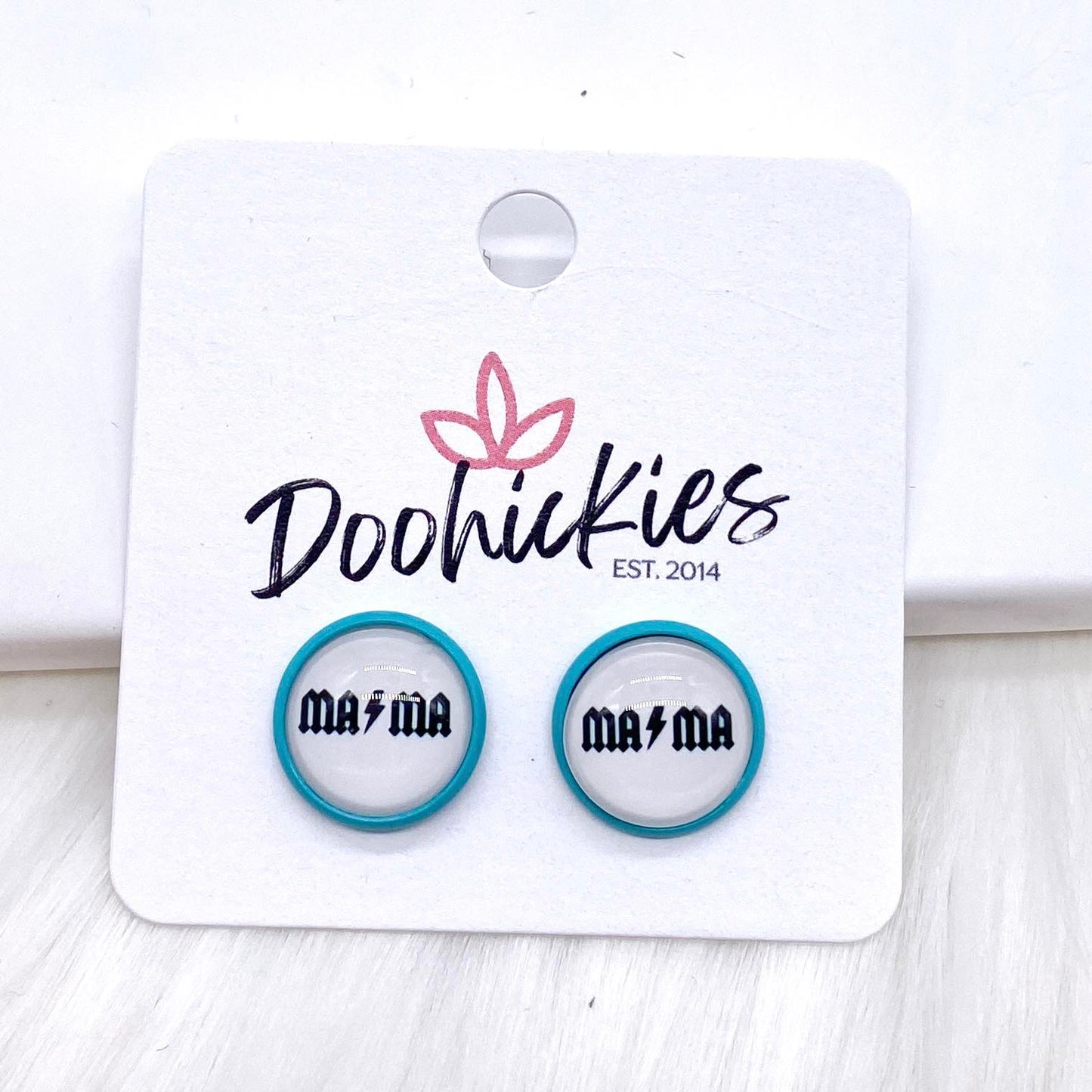 12mm Rainbow Mama Singles -Earrings by Doohickies Wholesale