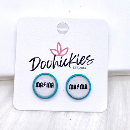 12mm Rainbow Mama Singles -Earrings by Doohickies Wholesale