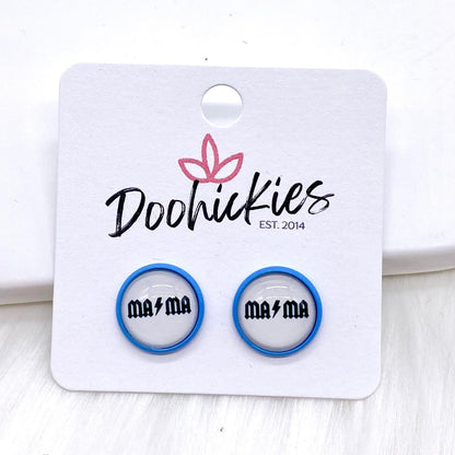 12mm Rainbow Mama Singles -Earrings by Doohickies Wholesale