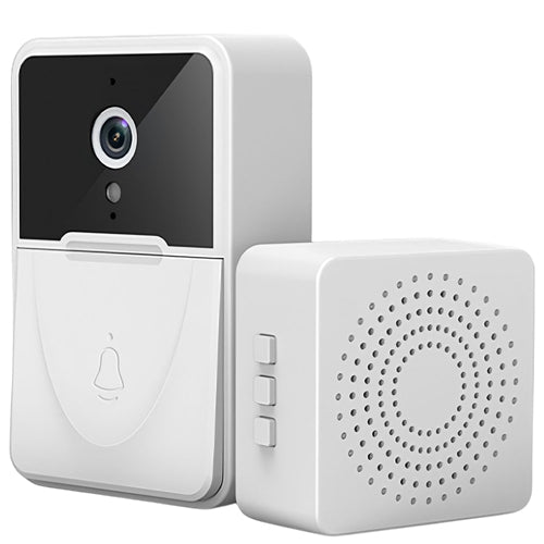 Smart Wireless Wi-Fi Video Doorbell Security Phone Door Bell Intercom Camera Door Bell Chime Two Way Audio Night Vision - White by VYSN