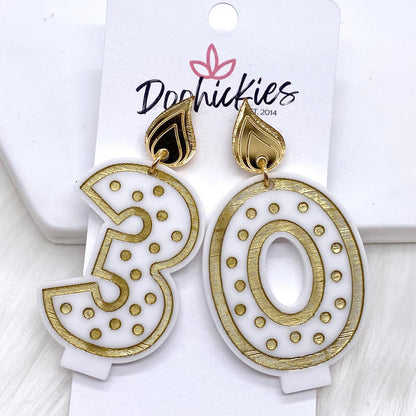 2" Traditional Candle Acrylics -Birthday Earrings by Doohickies Wholesale