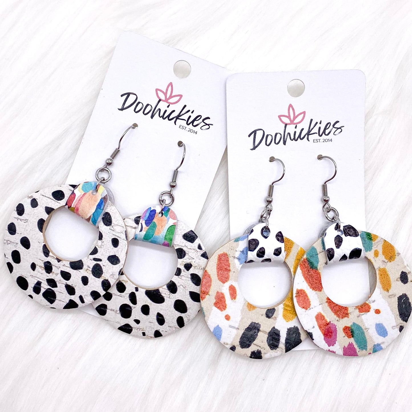 2" Mix It Up Olivias -Earrings by Doohickies Wholesale