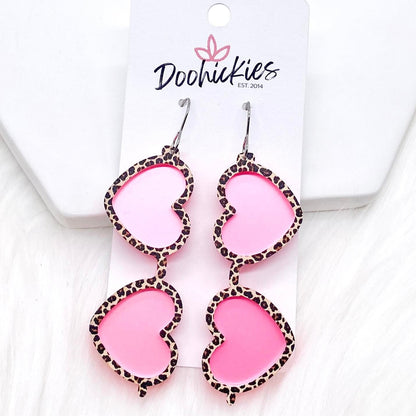 2.5" Heart Sunnies -Summer Earrings by Doohickies Wholesale