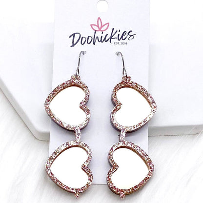 2.5" Heart Sunnies -Summer Earrings by Doohickies Wholesale