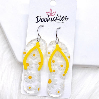 2.25" Flip Flop Acrylics -Summer Earrings by Doohickies Wholesale