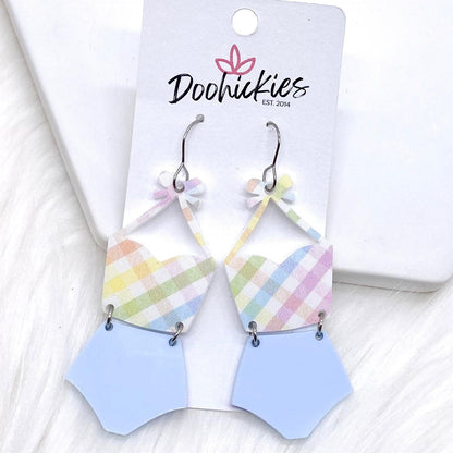 2.5" The Nancy Tankini Acrylics -Summer Earrings by Doohickies Wholesale