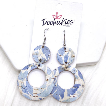 2.25" Beach Corkie Lil' O's- Summer Earrings by Doohickies Wholesale