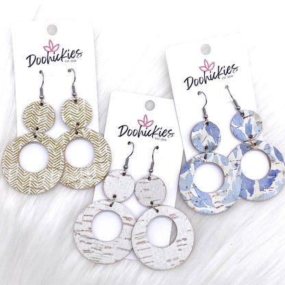 2.25" Beach Corkie Lil' O's- Summer Earrings by Doohickies Wholesale