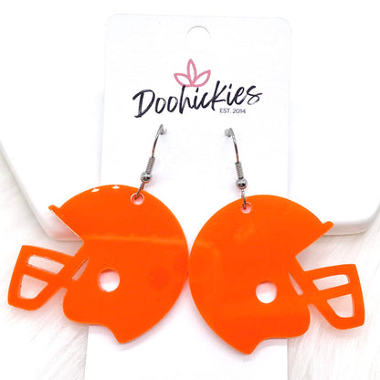 1.5" Custom Solid Acrylic Spirit Helmets -Sports Earrings by Doohickies Wholesale