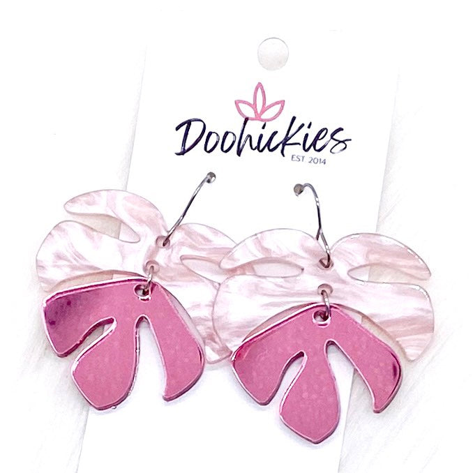 1.5" Palm Leaf Acrylics -Summer Earrings by Doohickies Wholesale