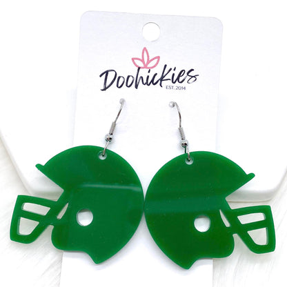 1.5" Custom Solid Acrylic Spirit Helmets -Sports Earrings by Doohickies Wholesale