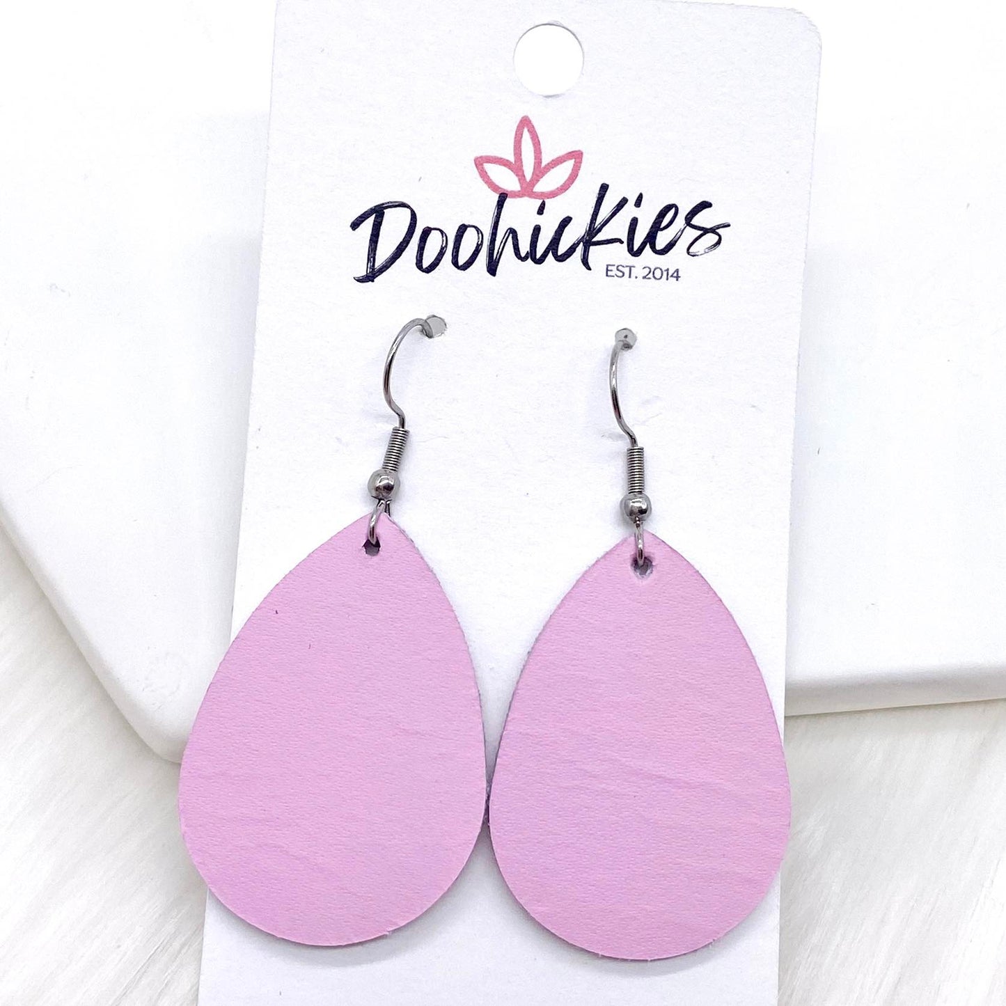 1.5" Pretty Purple Floral Mini Collection -Earrings by Doohickies Wholesale