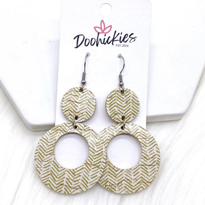 2.25" Beach Corkie Lil' O's- Summer Earrings by Doohickies Wholesale